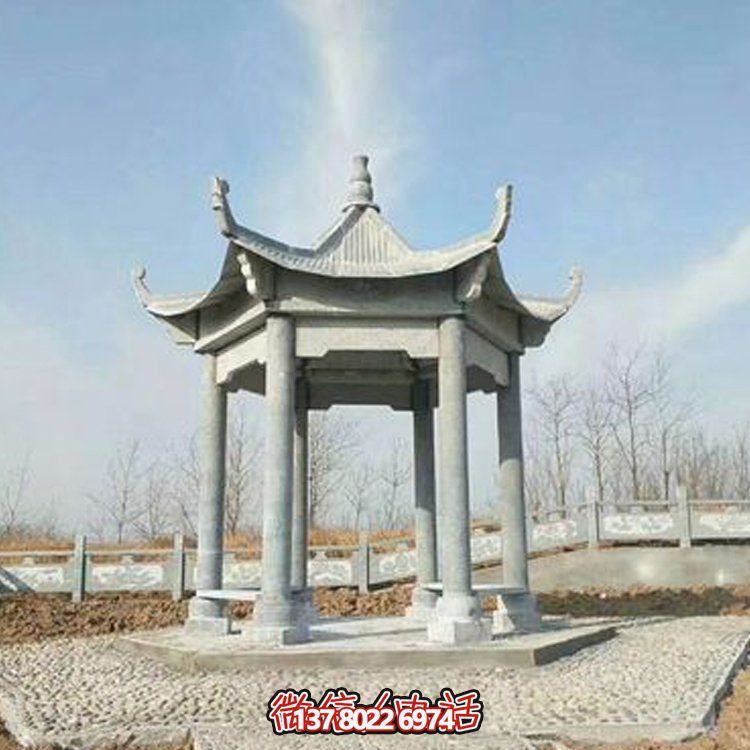 中式園林石亭恢復(fù)古樸，演繹雄偉