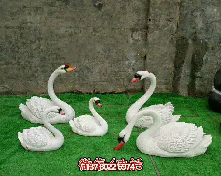 雕塑仿真天鵝，裝飾庭院、酒店、別墅等空間