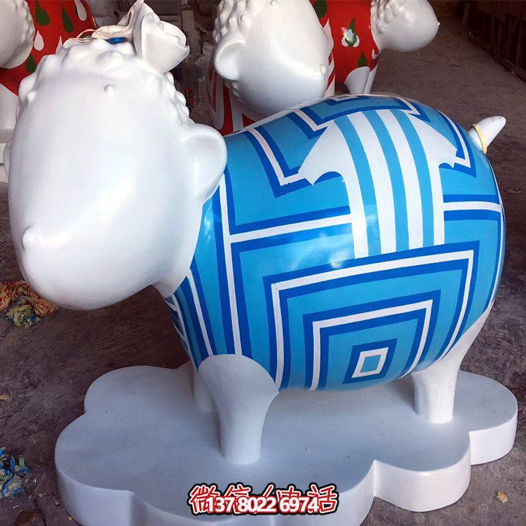 彩繪仿真羊雕塑——商場(chǎng)、公園、廣場(chǎng)的精美裝飾
