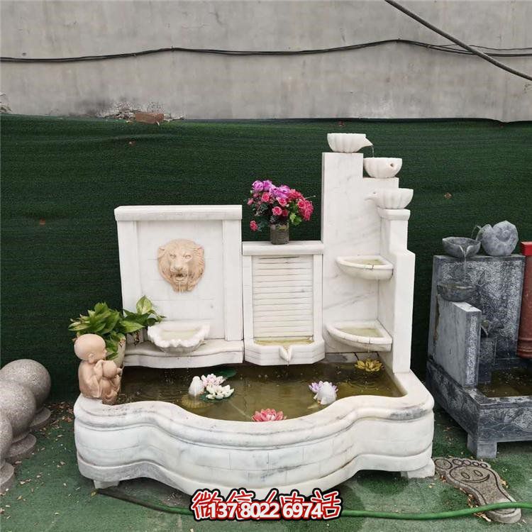 家居擺件，流水環(huán)繞庭院