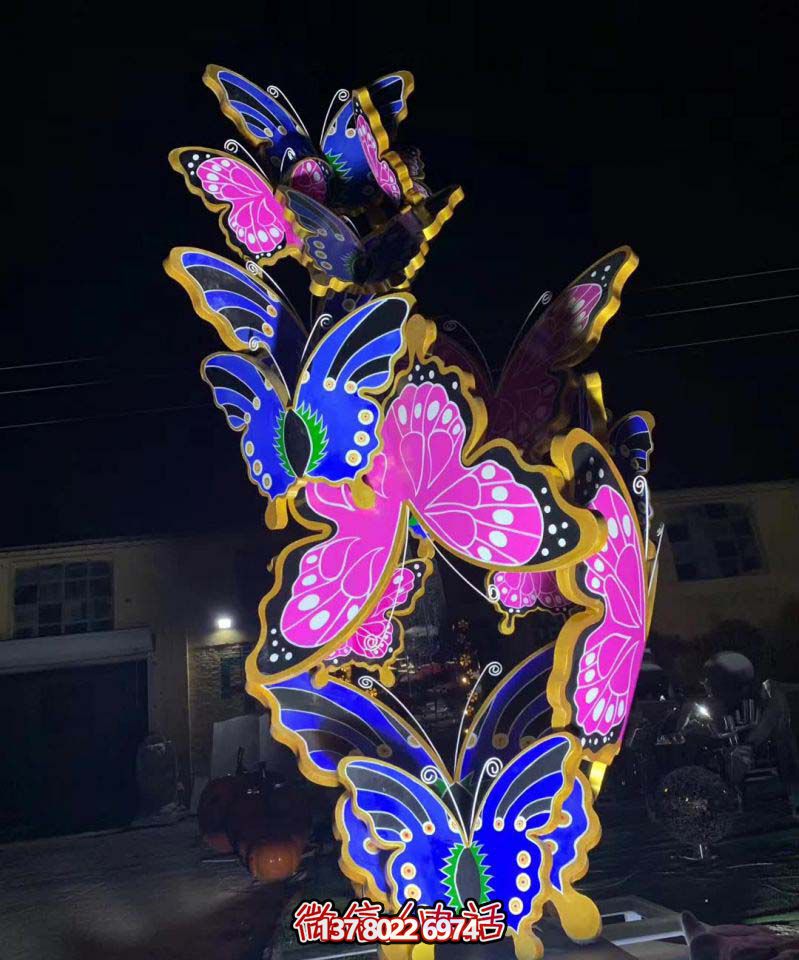 玻璃鋼蝴蝶雕塑，彩繪操場(chǎng)裝飾