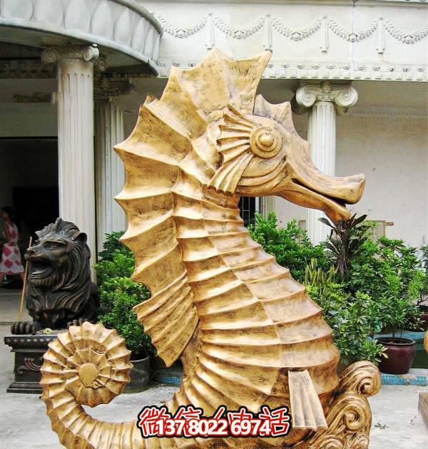 海馬玻璃鋼雕塑，創(chuàng)意林里擺放裝飾