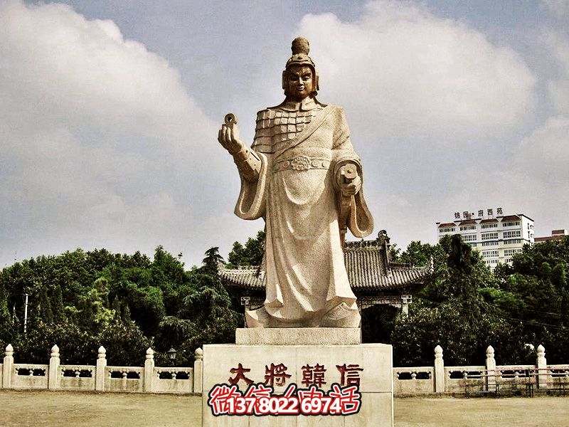 以漢白玉雕塑緬懷韓信，美化景區(qū)，展現(xiàn)創(chuàng)意兵