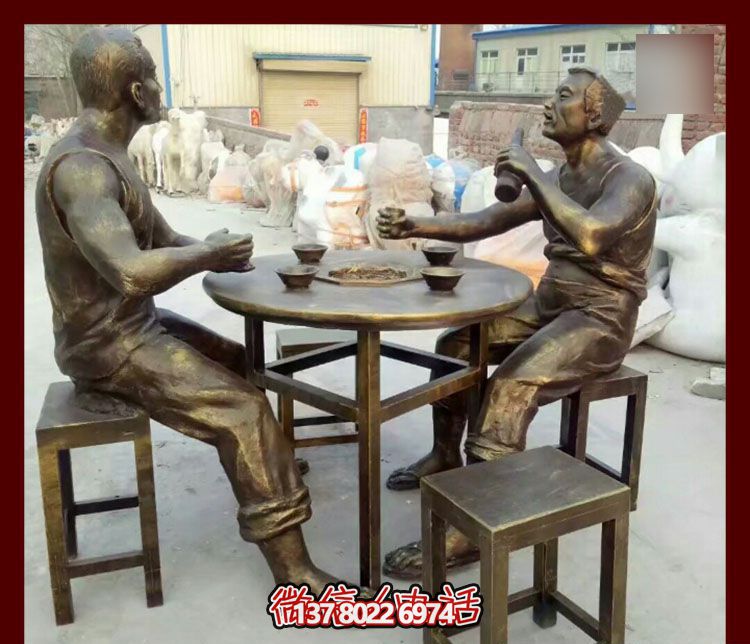 傳承文化，融入雕塑，銅雕人物給你一個(gè)古典的庭院別墅