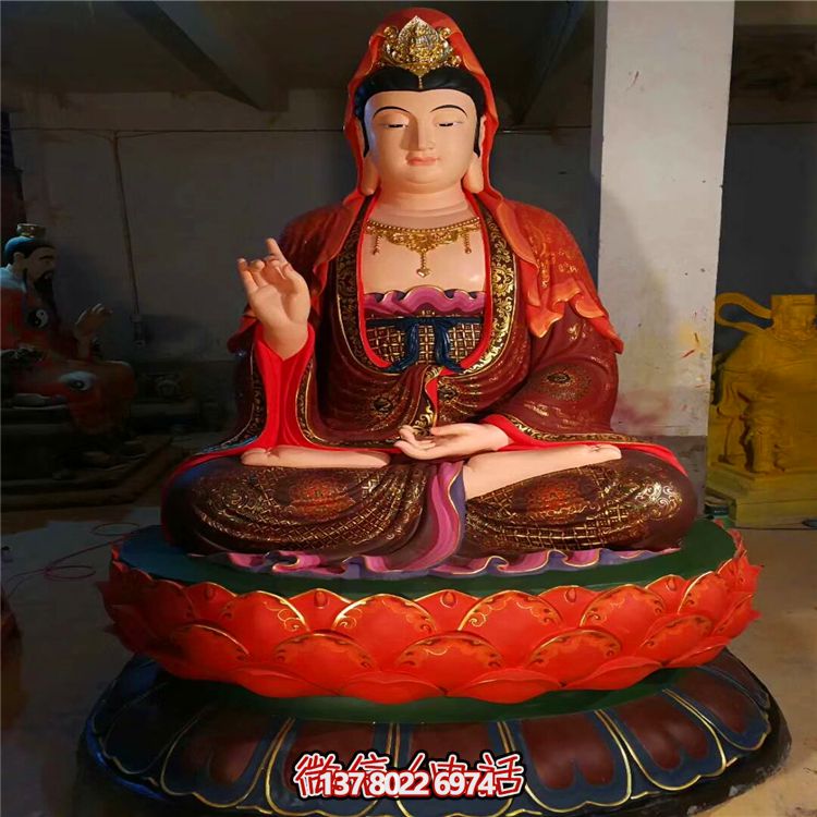 巨型彩繪觀音玻璃鋼雕塑——點綴景區(qū)與寺廟