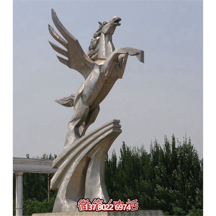 不銹鋼拉絲雕塑，點(diǎn)綴廣場、學(xué)校及園林景觀