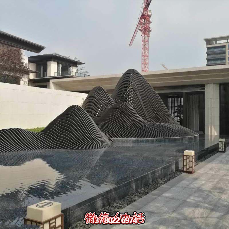 精致不銹鋼鐵藝假山，景觀抽象庭院裝飾別墅