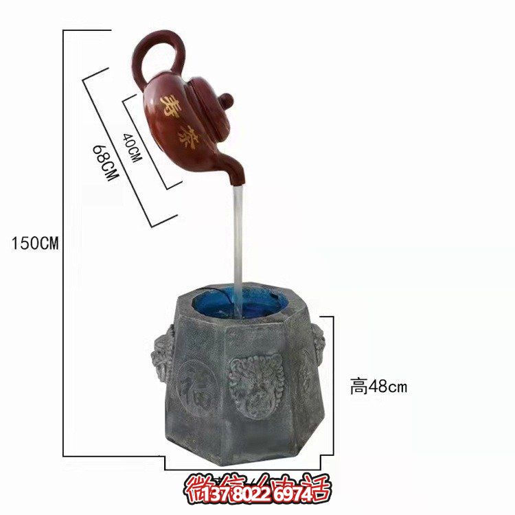 玻璃鋼大型懸空擺件，打造戶外流水天雕塑