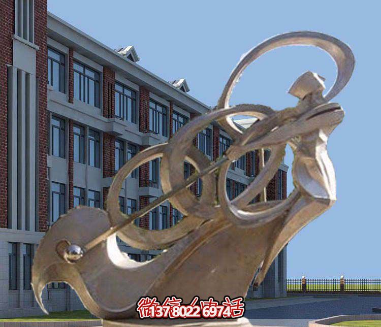 不銹鋼抽象高爾夫球雕塑，點綴景區(qū)園林