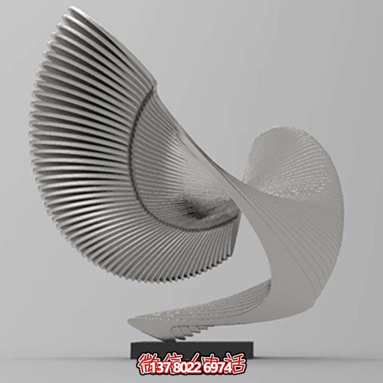 抽象不銹鋼戶(hù)外擺件，室內(nèi)創(chuàng)意園林景觀裝飾