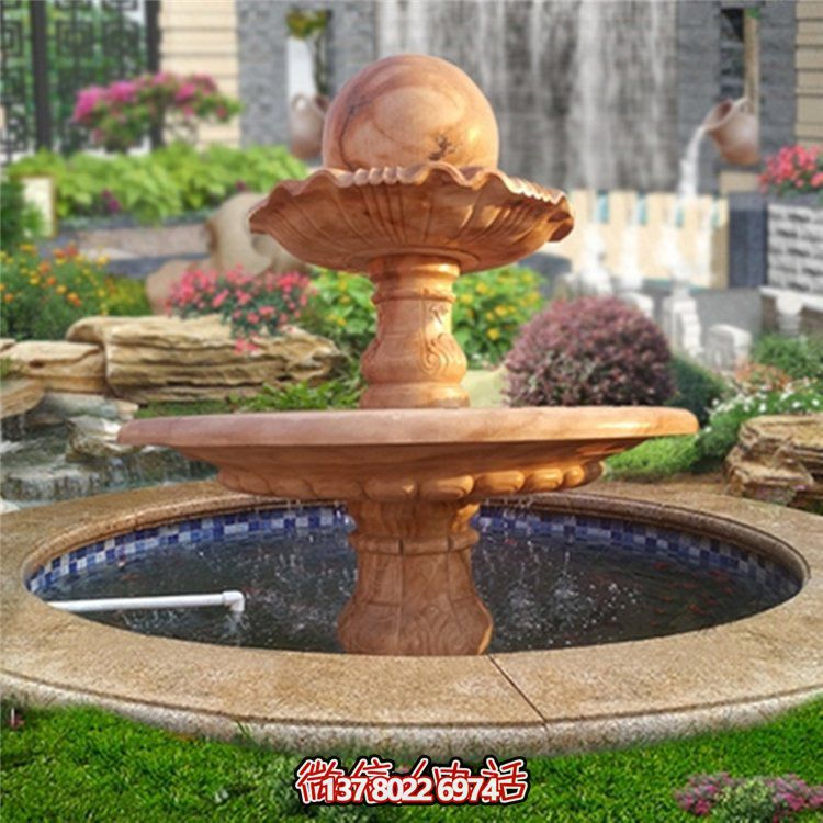 歐式紅色風(fēng)水球裝飾，營造美麗晚霞?xì)庀? title=