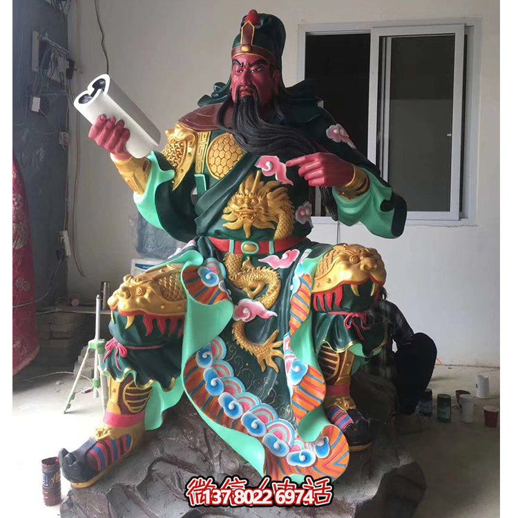 玻璃鋼關(guān)公神像，打造古典寺廟氛圍