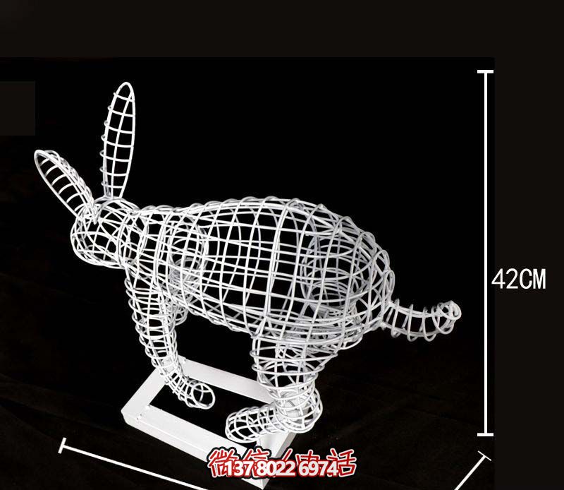 鏤空不銹鋼兔子雕塑，為您的室內(nèi)裝飾添彩