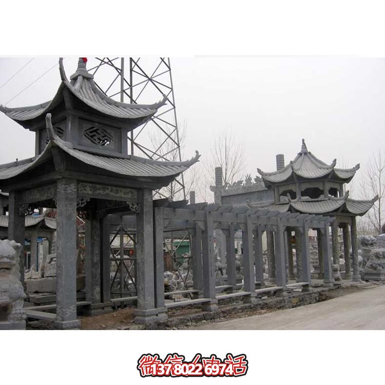 精美石雕，時(shí)尚的大理石長廊營造絕美的戶外公園雕塑