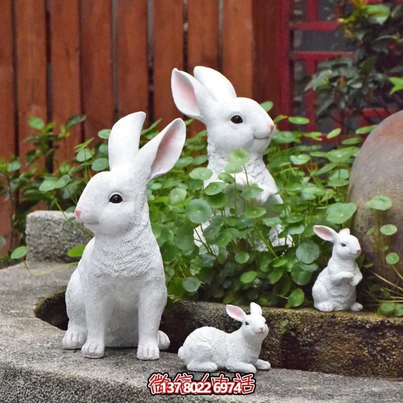 玻璃鋼兔子雕塑，點亮您的草坪