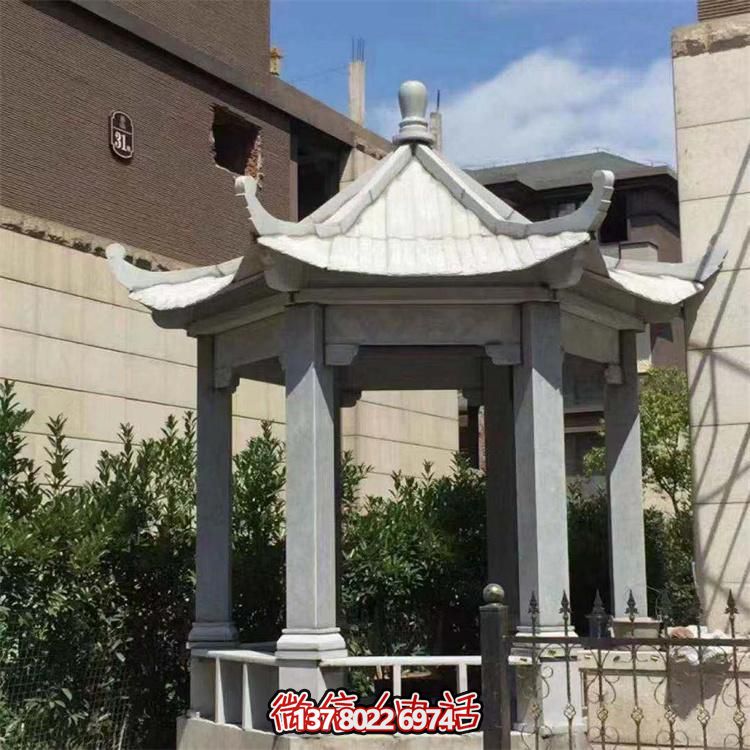 精美大理石涼亭，營造完美宅院景象