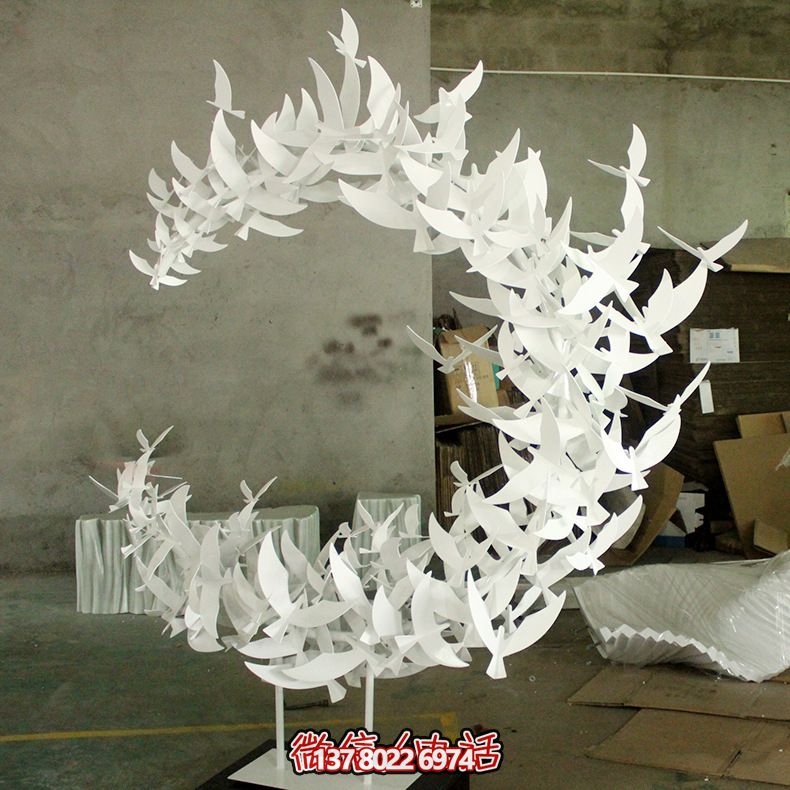 玻璃鋼雕塑擺件裝飾品，創(chuàng)意抽象鴿子裝飾室內(nèi)別墅