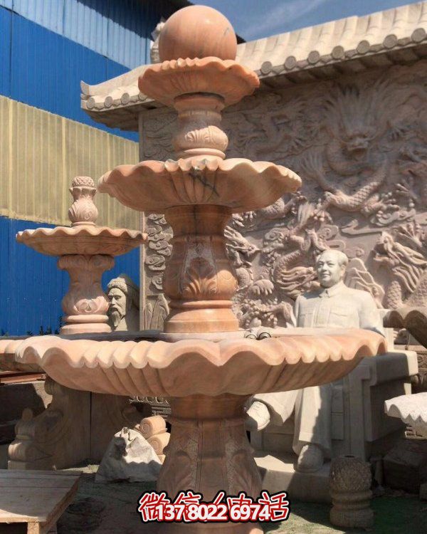 精美雕刻大理石流水?dāng)[件，完美搭配豪華別墅和小區(qū)噴泉