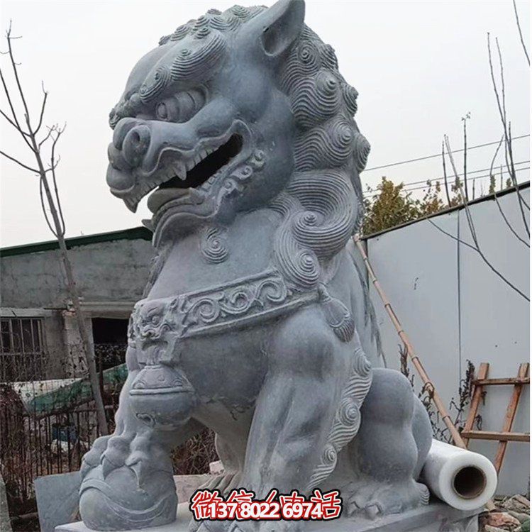 豪華庭院大型獅子雕塑，招財進(jìn)寶，鎮(zhèn)宅門口裝飾