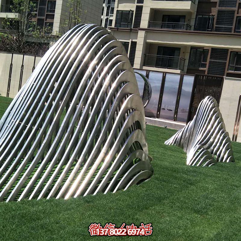 不銹鋼抽象景觀擺件，美化公園綠地戶外空間