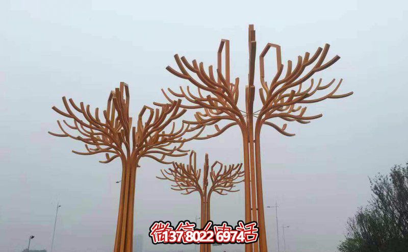 不銹鋼景觀雕塑，提升步行商業(yè)街抽象美感