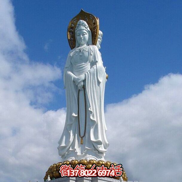 古老石雕觀音菩薩雕塑，景區(qū)大型面積景點(diǎn)