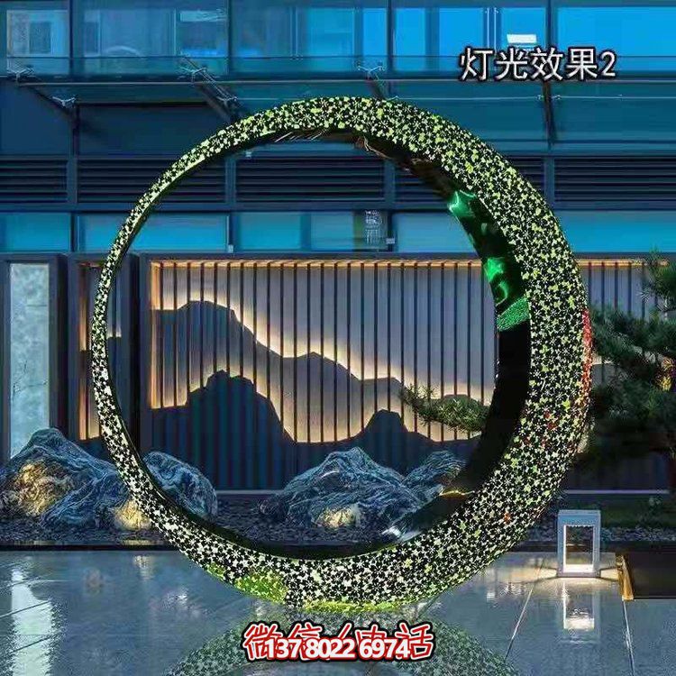 不銹鋼燈光圓環(huán)，營(yíng)造月亮美景