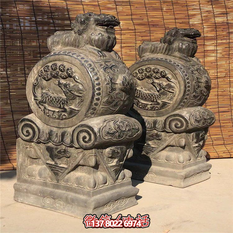 仿古石門墩，精致唯美