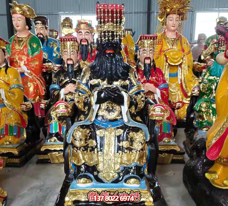 玻璃鋼彩繪龍王雕塑，傳承古老文化