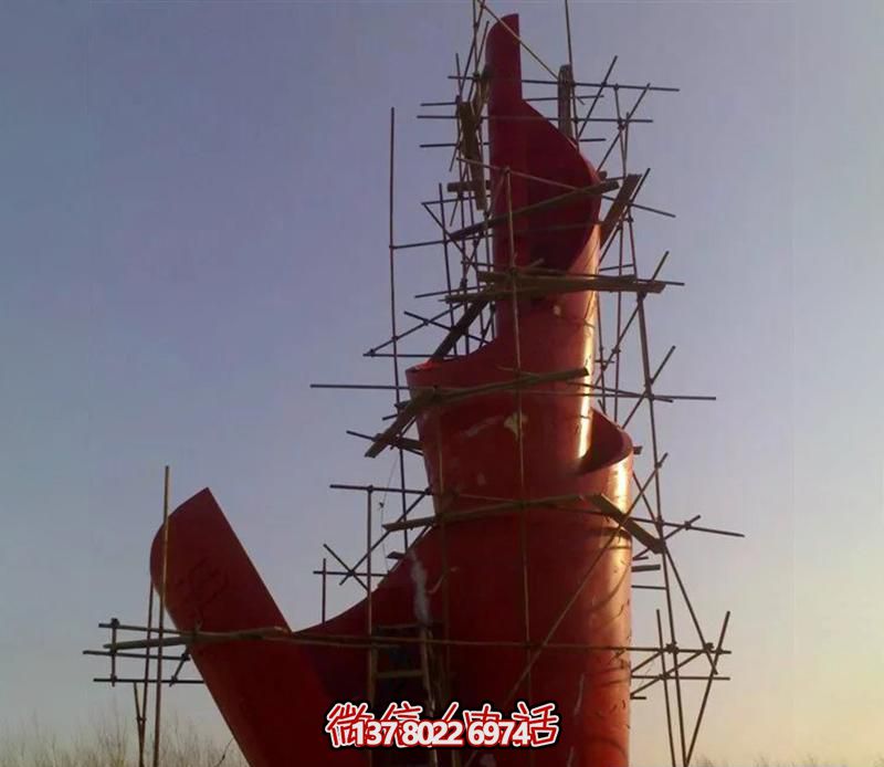 藝術(shù)玻璃鋼旋轉(zhuǎn)火炬雕塑