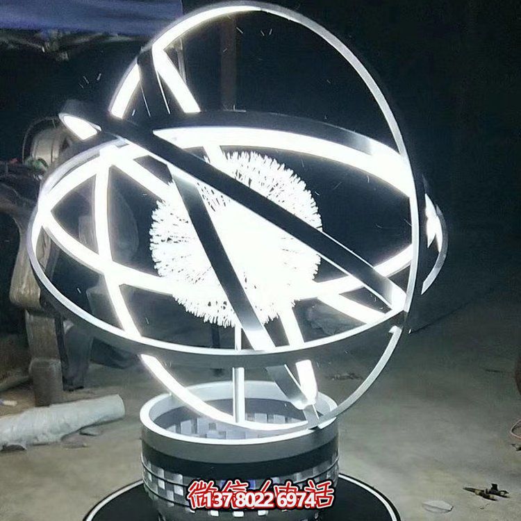 品質(zhì)創(chuàng)意夜晚景觀照明擺件，不銹鋼鏡面裝點室內(nèi)外