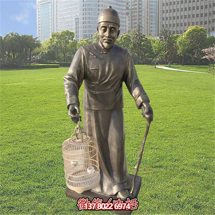 仿古風(fēng)格玻璃鋼雕像，為公園提供優(yōu)雅的民俗裝飾