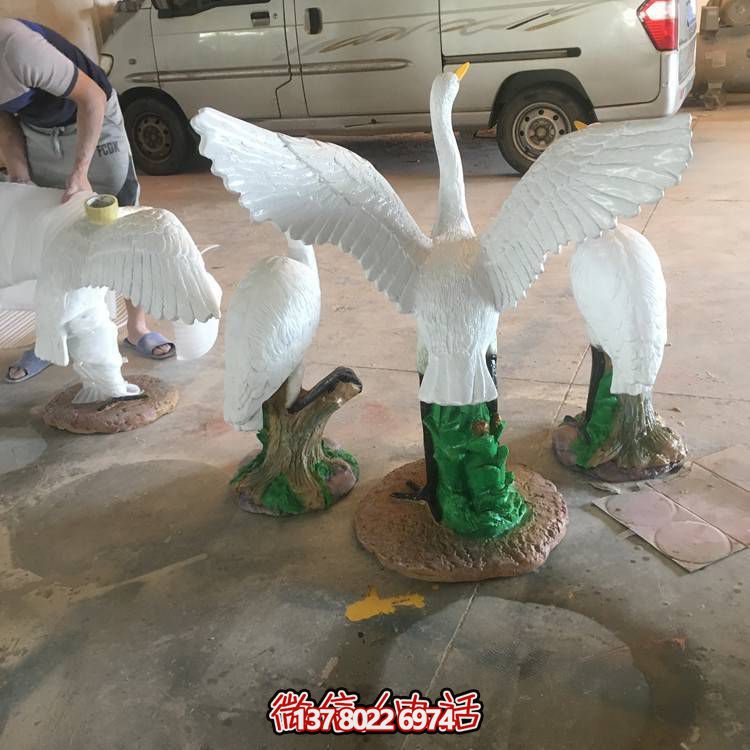 玻璃鋼天鵝景觀戶(hù)外擺件