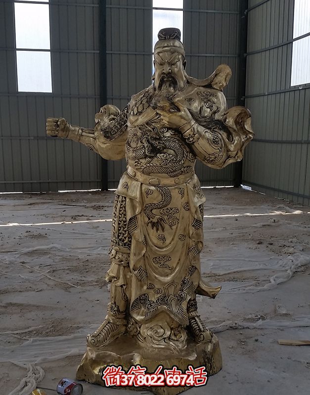 開業(yè)大吉，關(guān)公佛像黃銅雕塑，招財(cái)進(jìn)寶