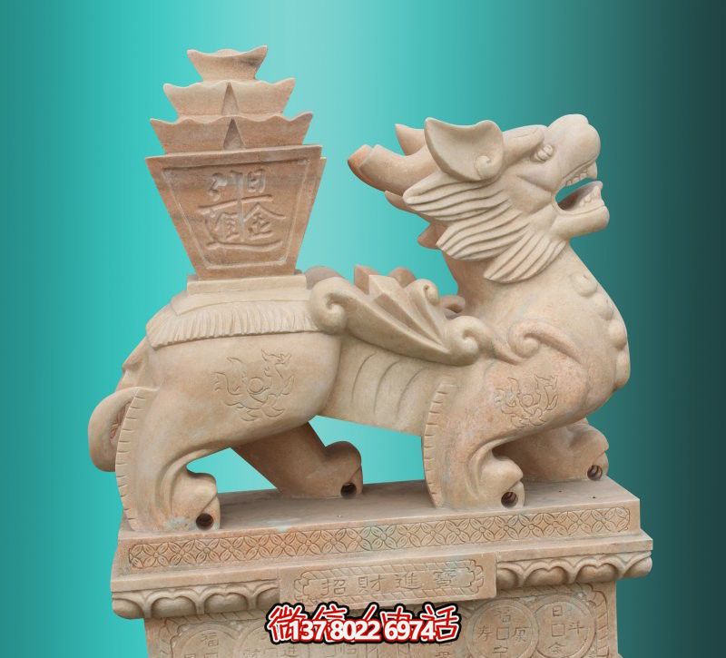 古典雕塑，貴族庭院裝飾大理石石雕貔貅