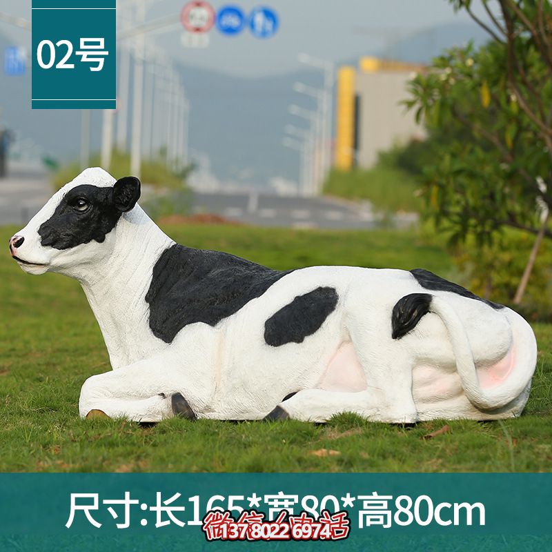 玻璃鋼牛雕塑，讓你的草坪只為休息