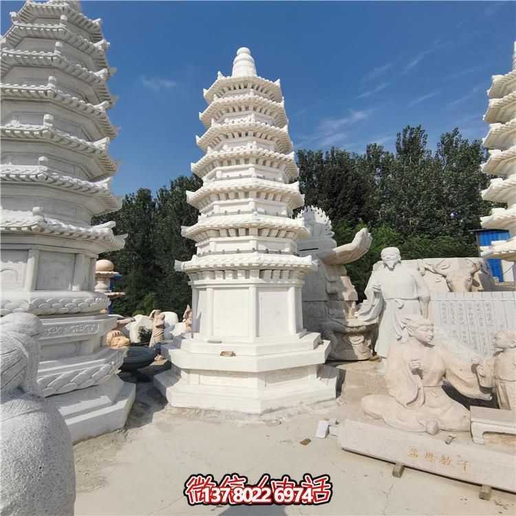 經(jīng)典漢白玉寶塔，打造完美園林景觀