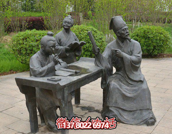 古代庭院景區(qū)，一起讀書、雕塑、感受古風