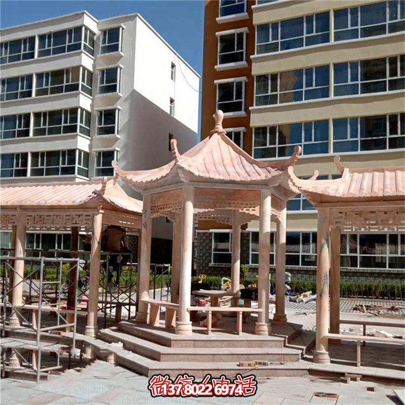 精美雕刻大理石涼亭，為小區(qū)、公園、休閑區(qū)帶來獨特視覺享受