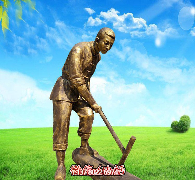 精美的銅雕人物雕塑，點綴花園公園植物園