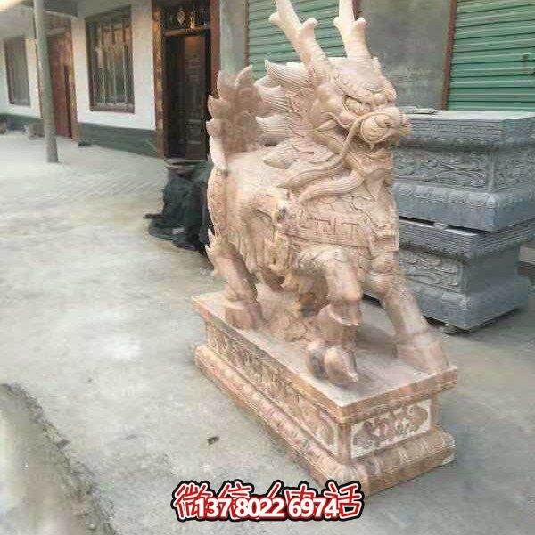 高端定制大理石石雕獅子雕塑，裝點(diǎn)大型庭院、別墅、門口，招財(cái)又安全