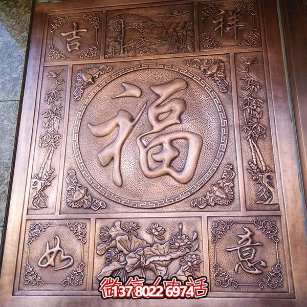 精美銅雕壁畫，打造精致的園林庭院室內(nèi)裝飾