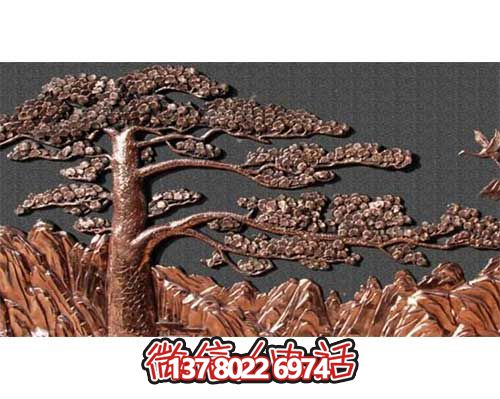 迎客松雕塑，紫銅裝飾室內(nèi)外公園廣場