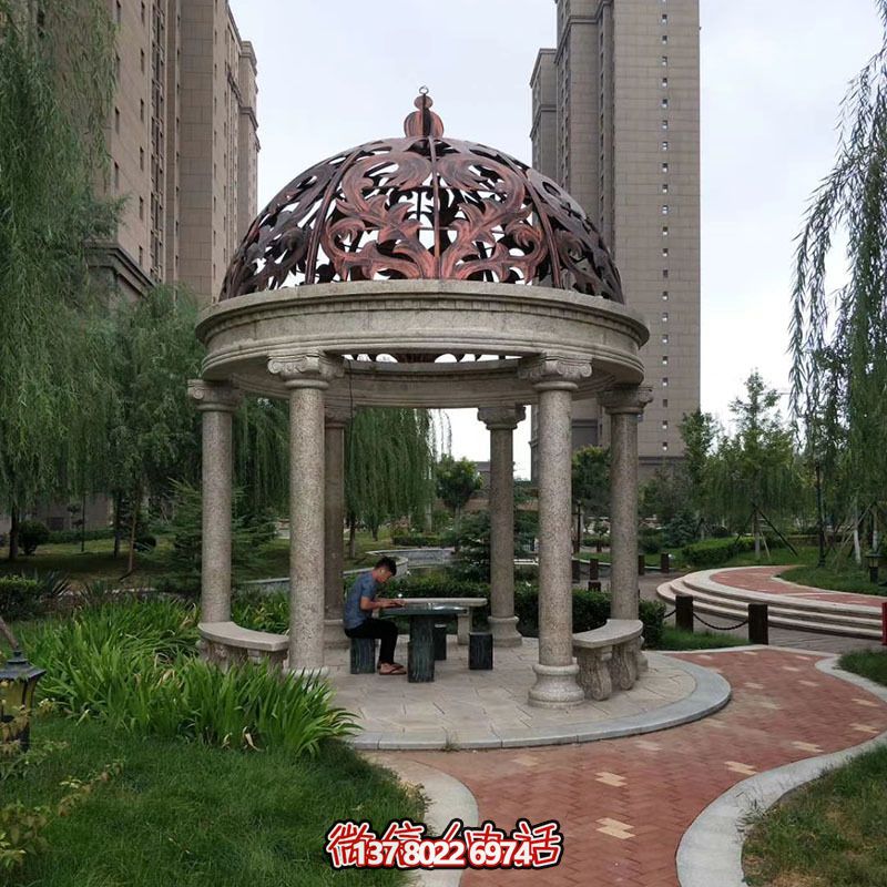 高端歐式鏤空涼亭，打造完美小區(qū)廣場(chǎng)