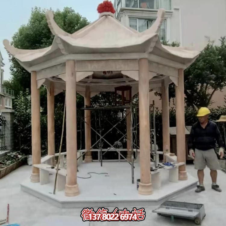 紅古涼亭，讓你在小區(qū)花園里享受晚霞美景