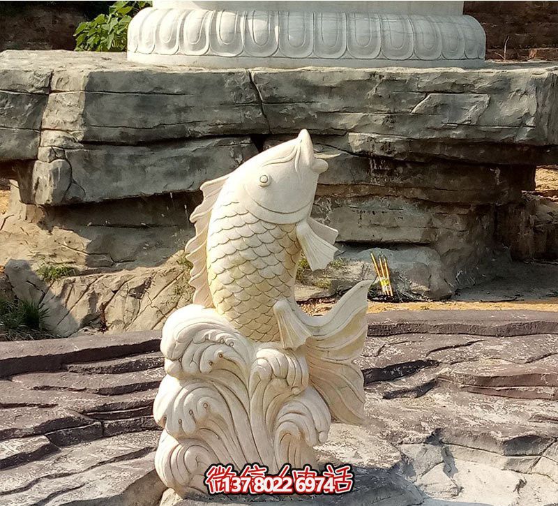 漢白玉石雕塑，點綴公園景觀，增添創(chuàng)意噴水裝置