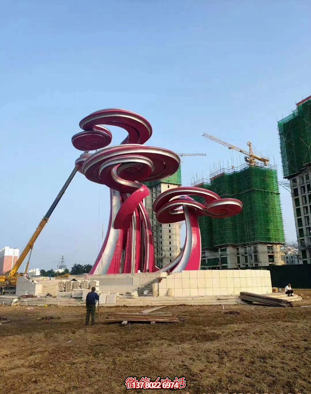 玻璃鋼祥云彩繪雕塑，個(gè)性創(chuàng)意景區(qū)裝飾