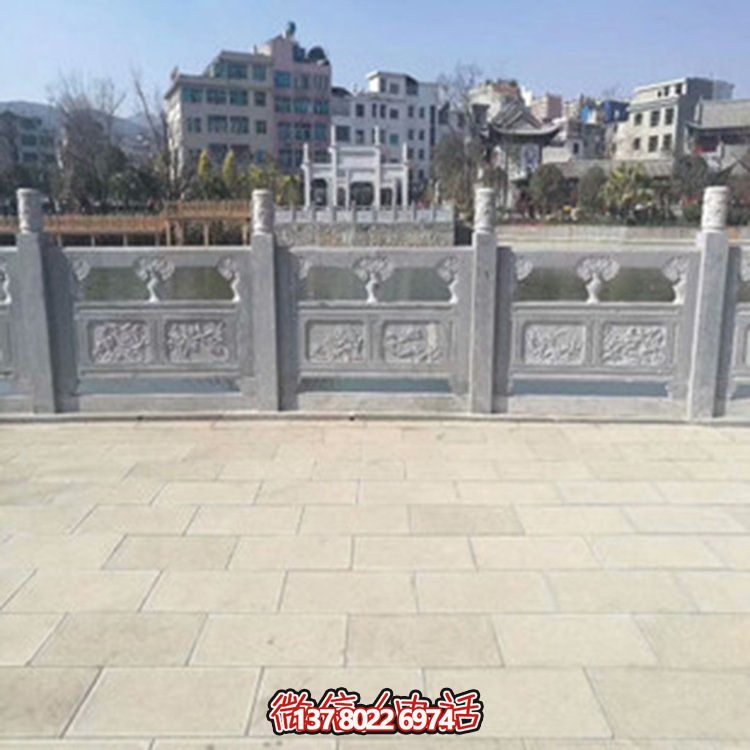 精美大理石雕塑欄桿，裝點(diǎn)戶外園林景觀