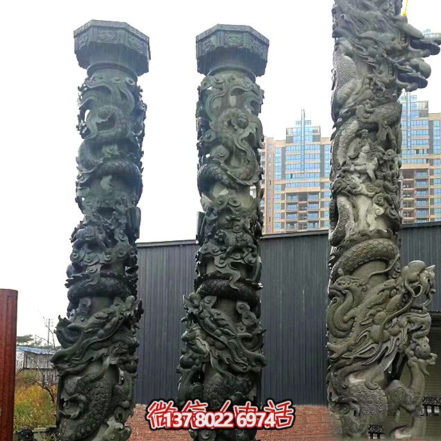 仿青石中國龍柱，為酒店門前增添靈動(dòng)氣息