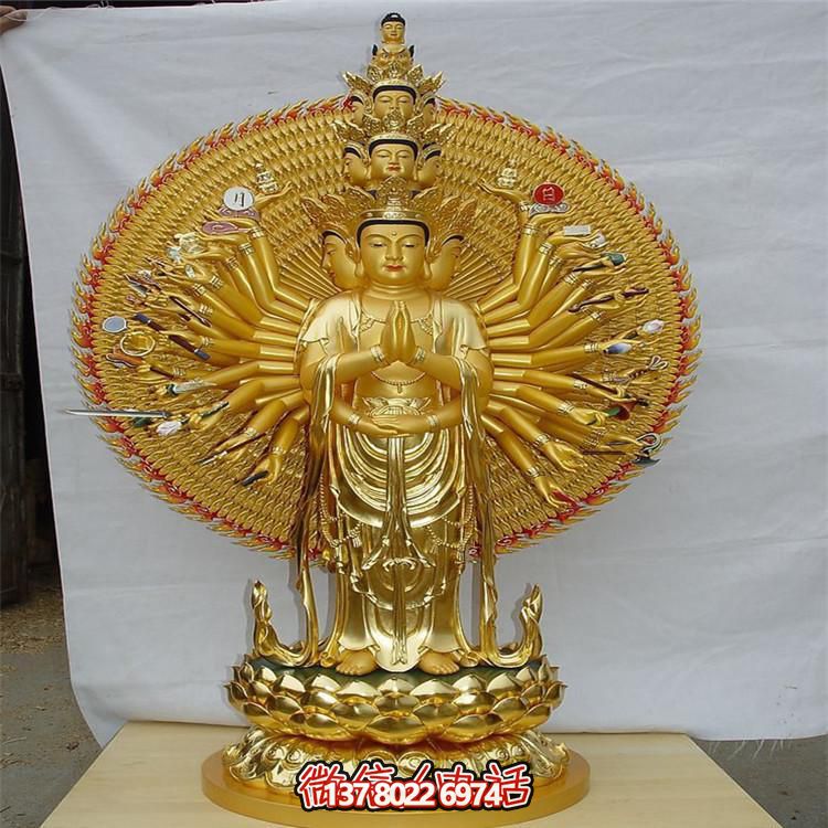 純金打造千手觀音雕塑，傳承宗教文化